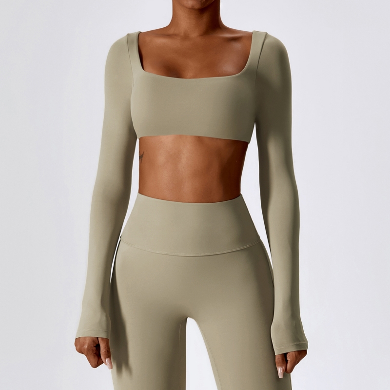 SKL-CCX8232 SQUARENECK CROP YOGA TOP