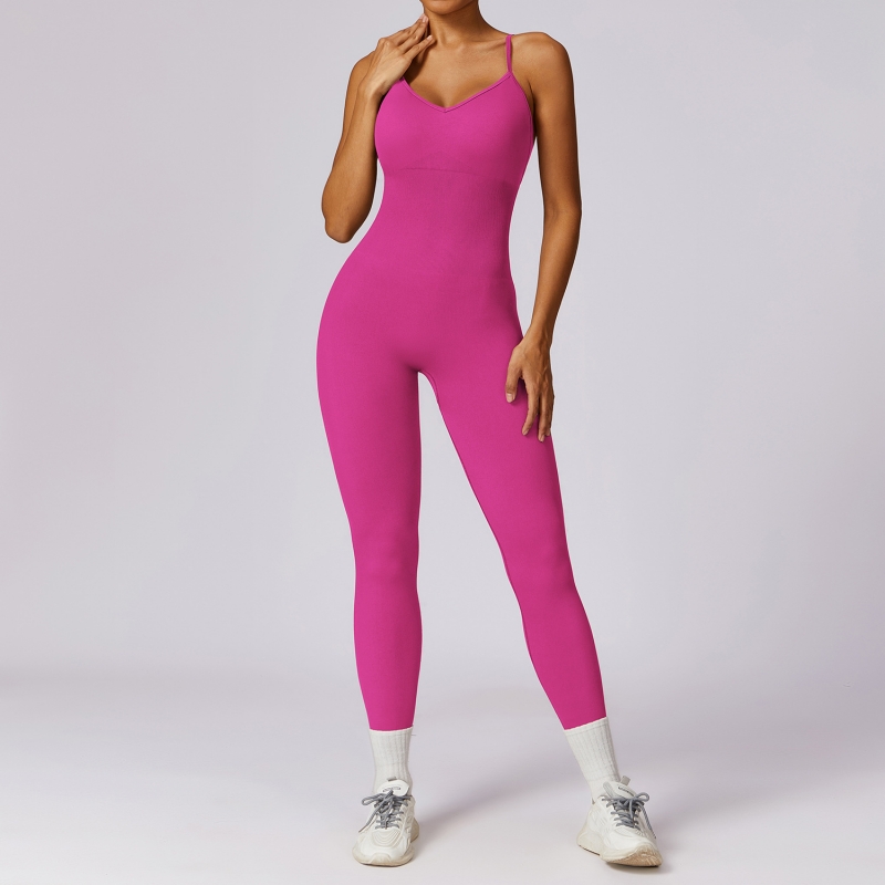 SKL-CLT7499 SEAMLESS SLING BACKLESS SLEEVELESS JUMPSUIT