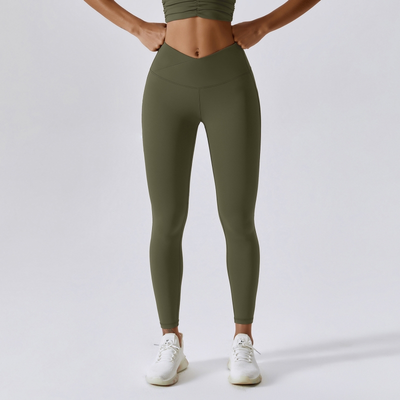 SKL-BCK8018 HIGH V-NECK YOGA PANTS