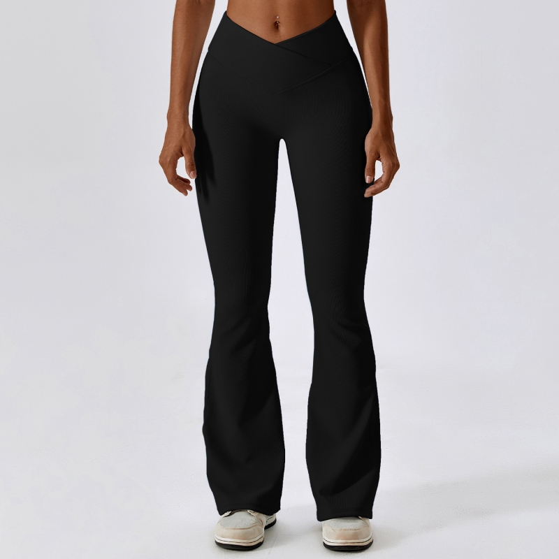 SKL-CCK8333-2 VWAIST FLARED YOGA PANTS