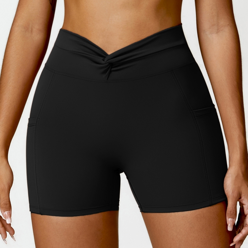 SKL-CDK8528 TWIST WAIST YOGA SHORTS