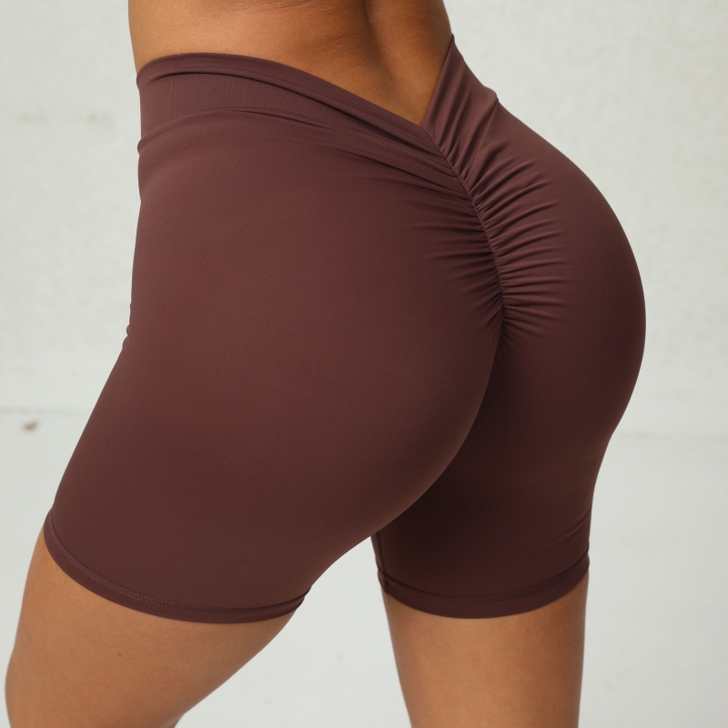 SKL-QSV02 HIGH WAIST BUTT LIFT HIP YOGA SHORTS