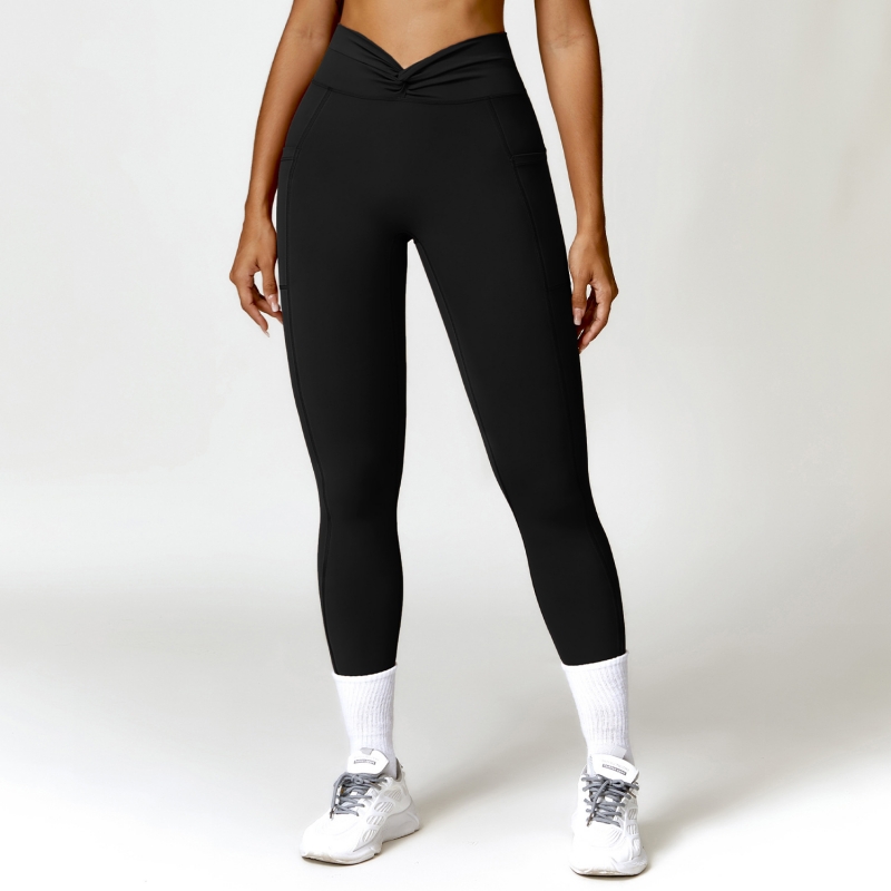 SKL-CCK8528-1 TWIST WAIST FLARE YOGA PANTS