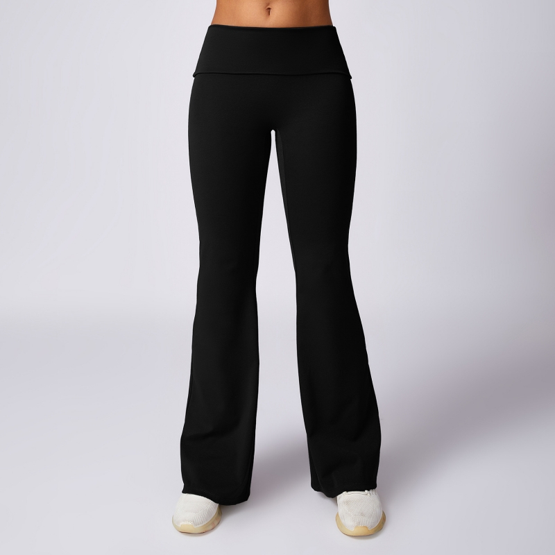 SKL-DCK8713 RIBBED FLARE  YOGA PANTS