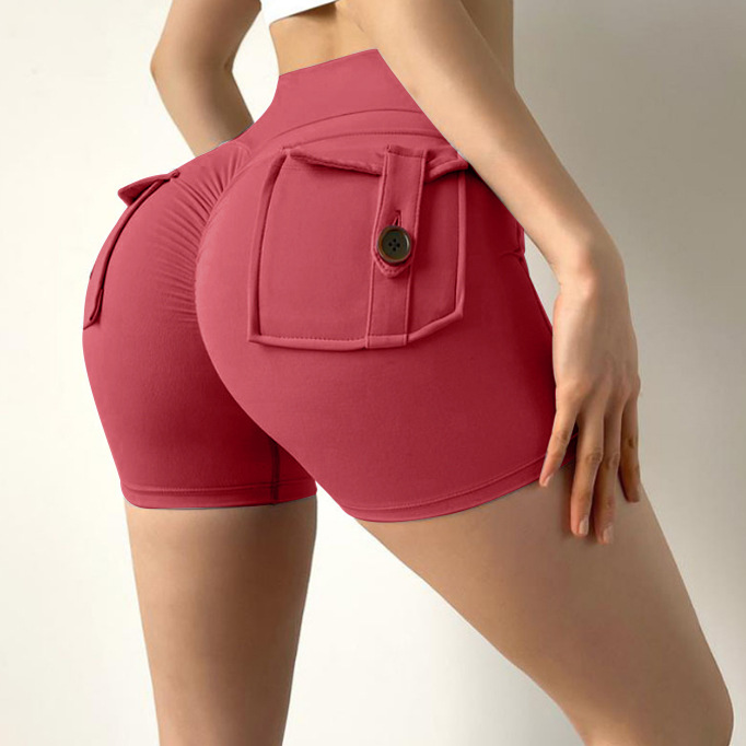 SKL-QS8019 HIGH WAIST BUTT LIFT HIP YOGA SHORTS