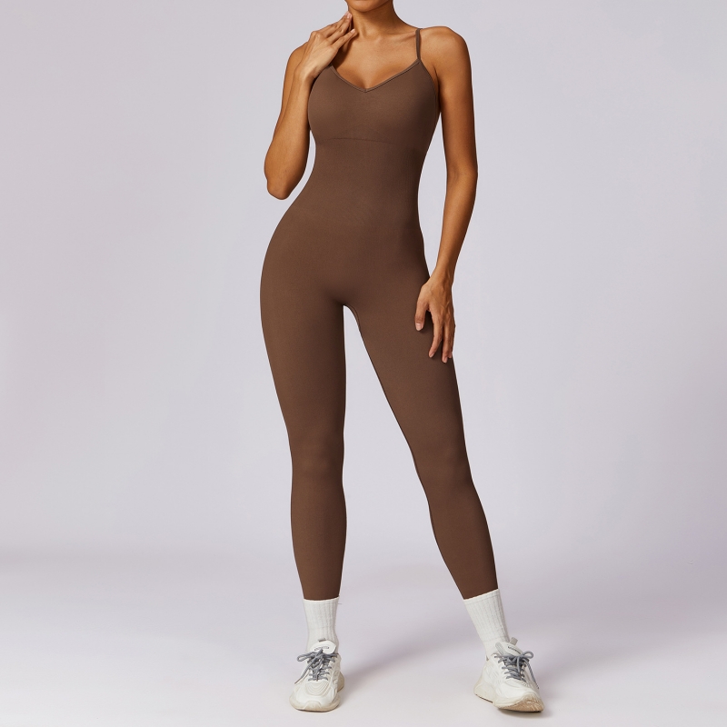 SKL-CLT7499 SEAMLESS SLING BACKLESS SLEEVELESS JUMPSUIT