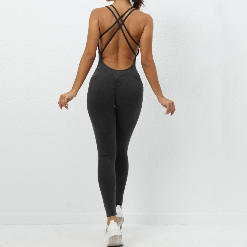 SKL-QSQ20351 SLEVELESS BACKLESS JUMP SUIT