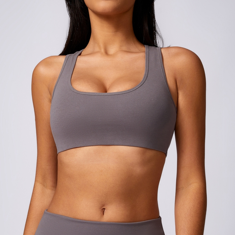 SKL-DWX8713 RIBBED RACER BACK YOGA BRA