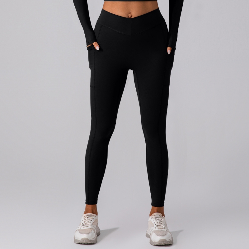 SKL-KW283 HIGH WAIST BUTT LIFT HIP POCKET YOGA PANTS