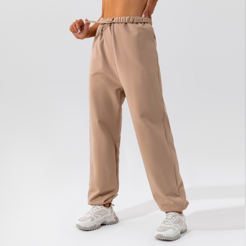 SKL- KW221 WAISTBAND LOOSE STRAIGHT LEG YOGA PANTS