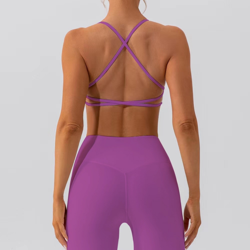 SKL- YW418+KW225 SLEVELESS BACKLESS YOGA SETS