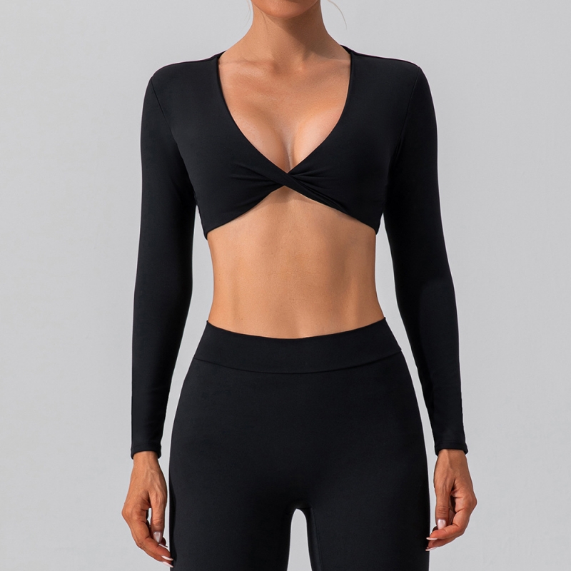 SKL-YW454 LONG SLEEVE BACKLESS YOGA TOP