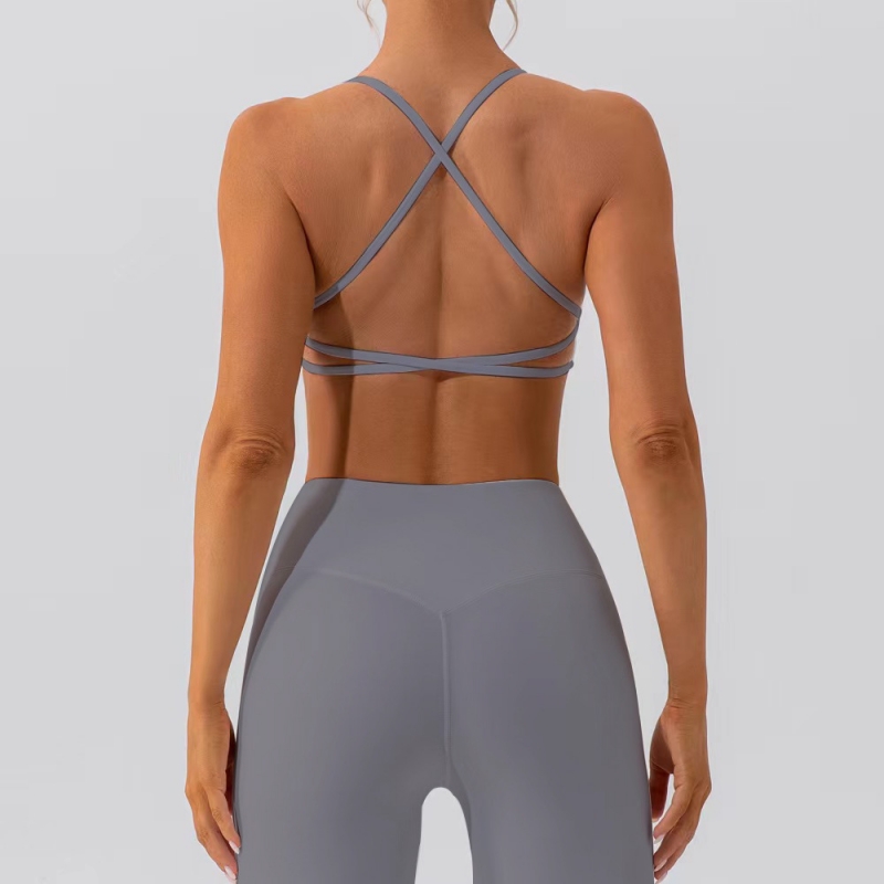 SKL- YW418+KW225 SLEVELESS BACKLESS YOGA SETS