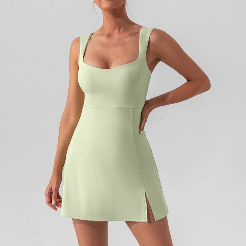 SKL- YW982L SLEVELESS BACKLESS YOGA DRESS