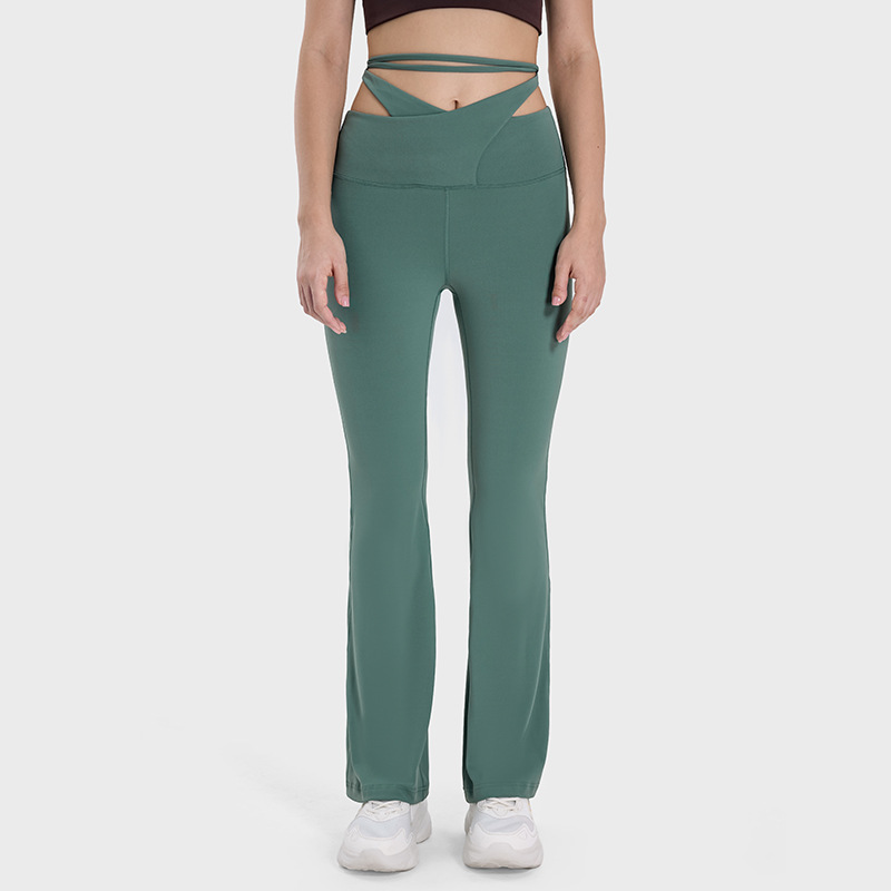 SKL-GSDSS091 HIGH WAIST SEAMLESS FLARED PANTS