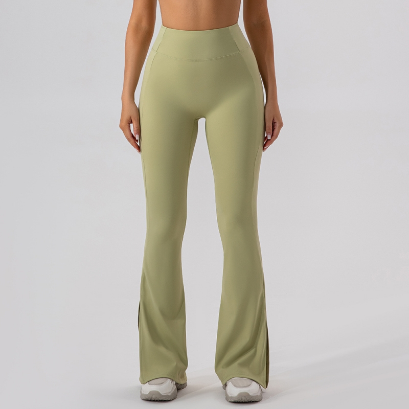 SKL-KW299 FLARED HIGH WAIST BUTT LIFT HIP YOGA PANTS