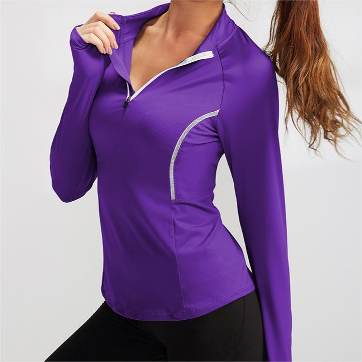 SKL-YEL92506 LONG SLEEVE NUDE TIGHT YOGA TOP