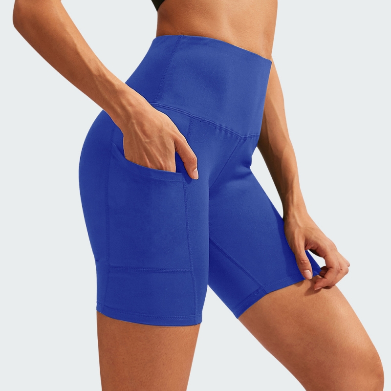 SKL-YEL 2048 HIGH WAIST BUTT LIFT HIP YOGA SHORTS