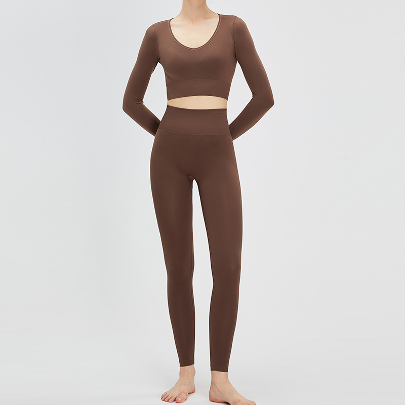 SKL-SYF MS0119 LONG SLEVE TIGHT YOGA SETS