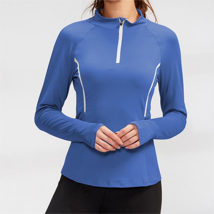 SKL-YEL92506 LONG SLEEVE NUDE TIGHT YOGA TOP