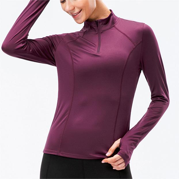 SKL-YEL 12521 LONG SLEEVE NUDE TIGHT YOGA TOP