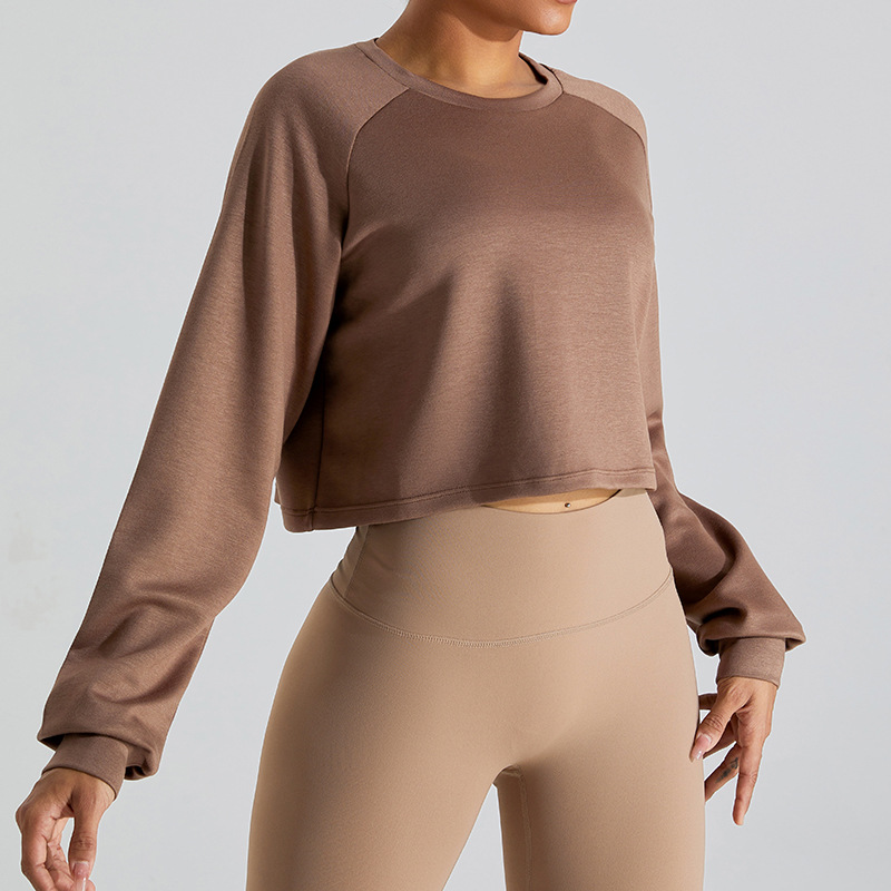 SKL-SYF  TM0151 NUDE TIGHT LONG SLEEVE YOGA TOP