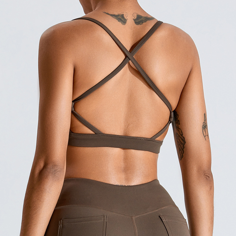 SKL-SYF TM0167 NUDE BACKLESS YOGA BRA