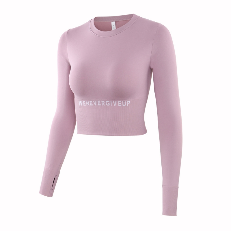 SKL-SYF  MS0042 NUDE TIGHT LONG SLEEVE YOGA TOP