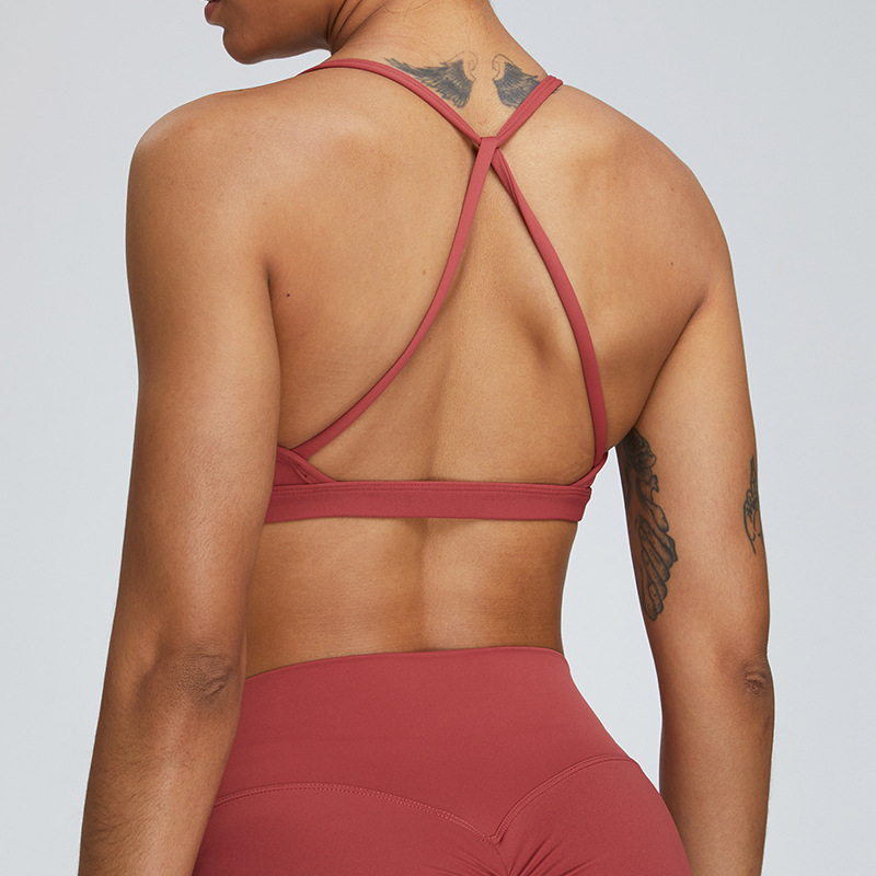 SKL-SYF  TM0155 NUDE BACKLESS YOGA BRA