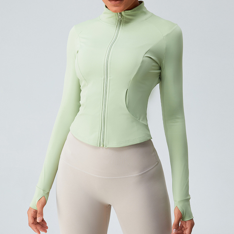 SKL-SYF TM0136 NUDE TIGHT LONG SLEEVE YOGA TOP