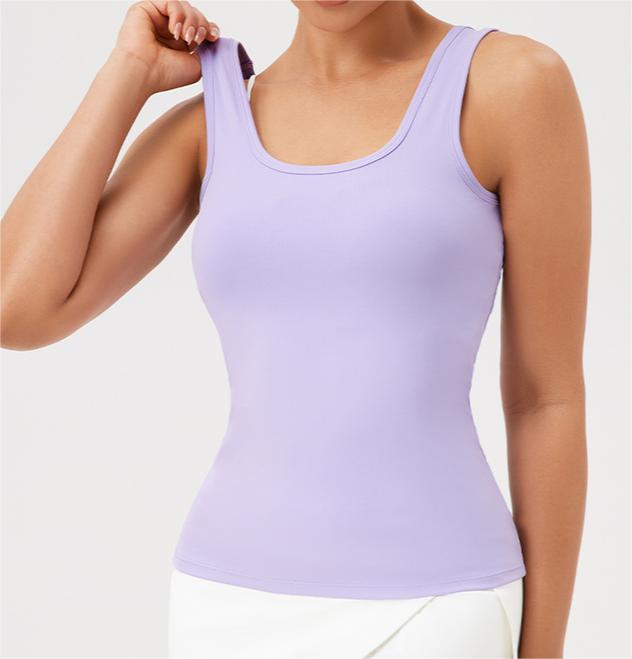 SKL-YEL 42153 SLEEVELESS BACKLESS TIGHT YOGA TOP