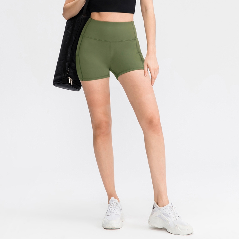 SKL-YD12427 QUICK DRY HIGH WAIST YOGA SHORTS