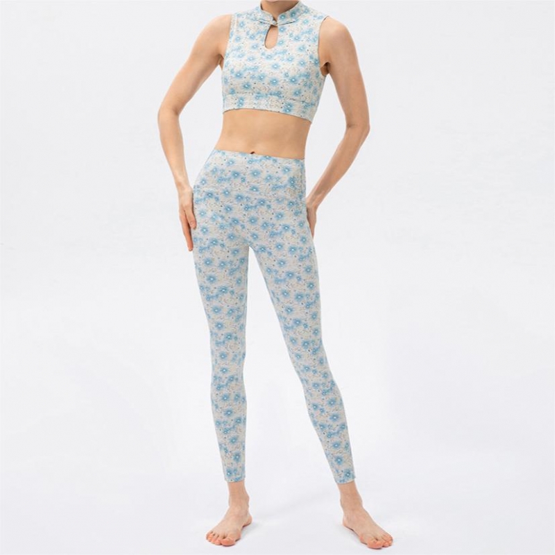 SKL-YD22743+22379 QUICK DRY SLEVELESS YOGA SETS