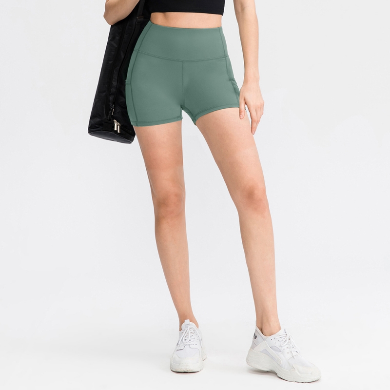 SKL-YD12427 QUICK DRY HIGH WAIST YOGA SHORTS