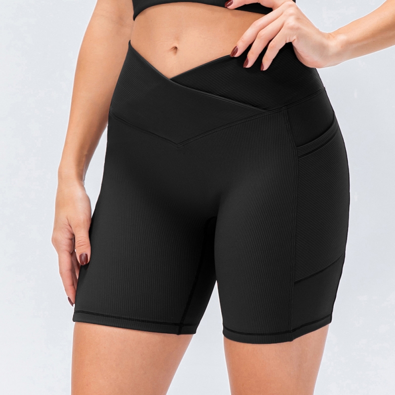 SKL-YD12433 QUICK DRY HIGH WAIST YOGA SHORTS