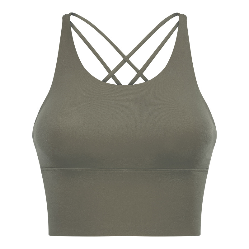 Soft Material Solid Color Sports Bras