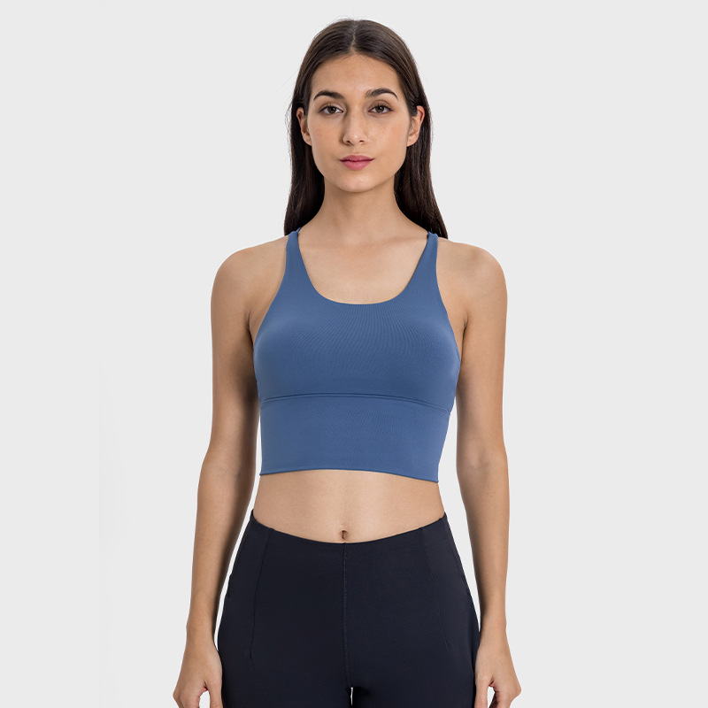 Soft Material Solid Color Sports Bras