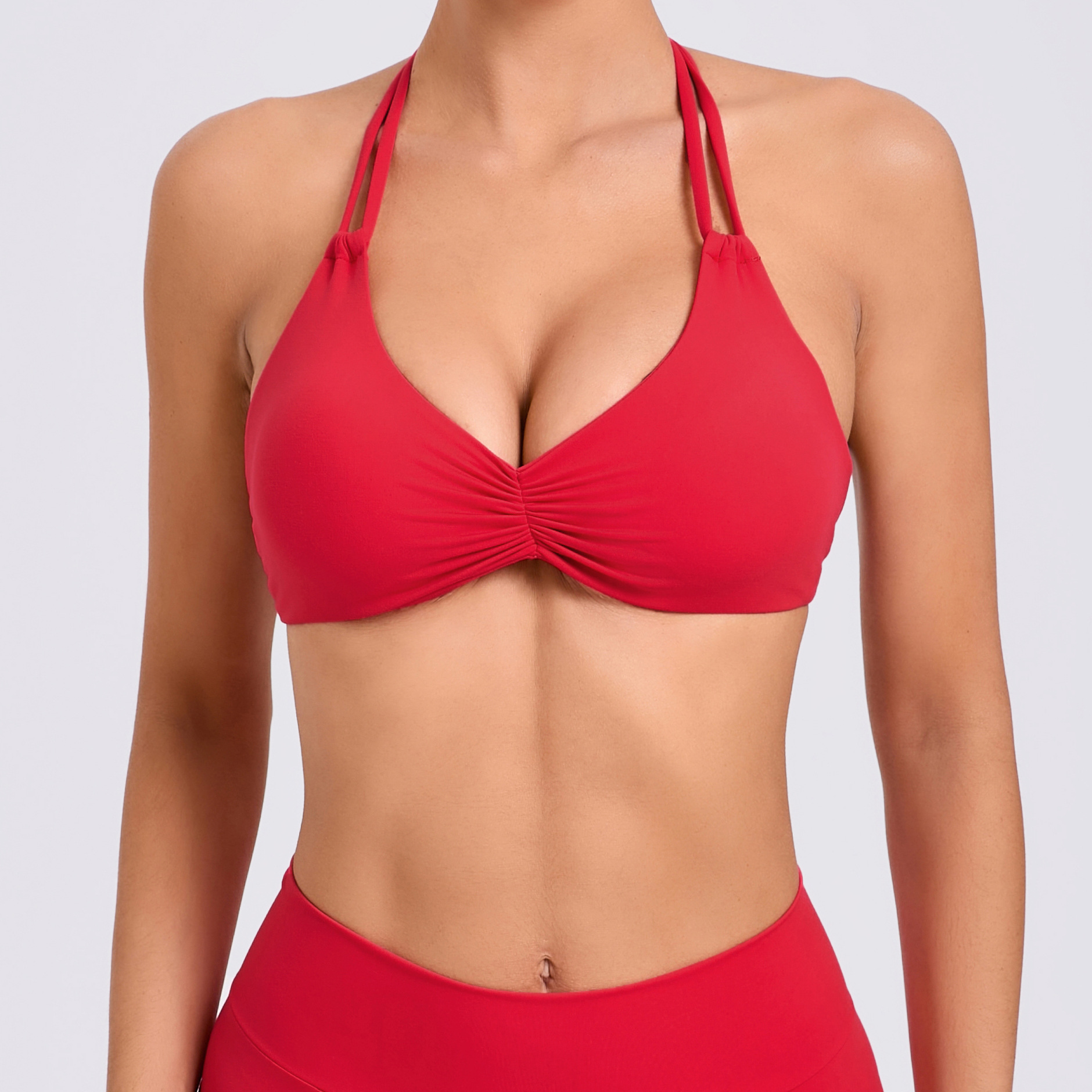 Gather The Halterneck Beauty Backless Yoga Bras SKL QS74068