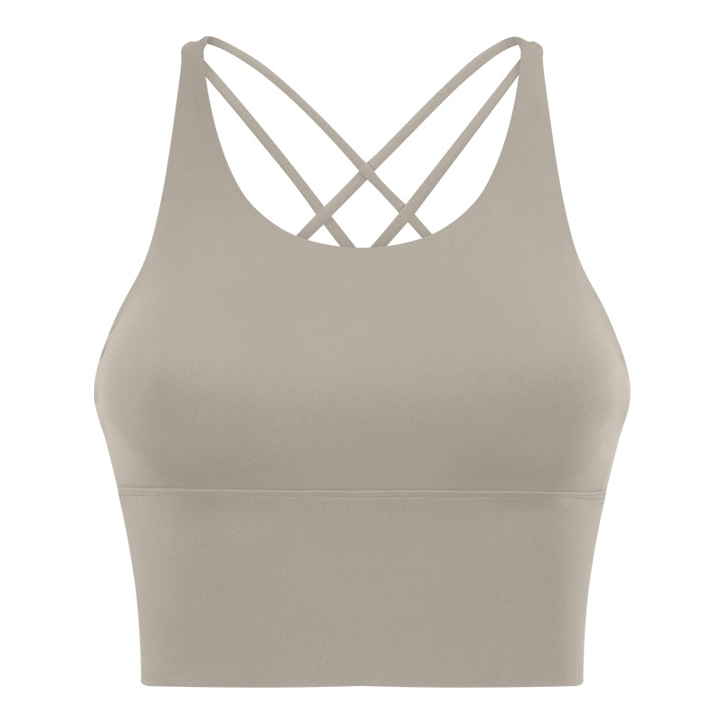 Soft Material Solid Color Sports Bras