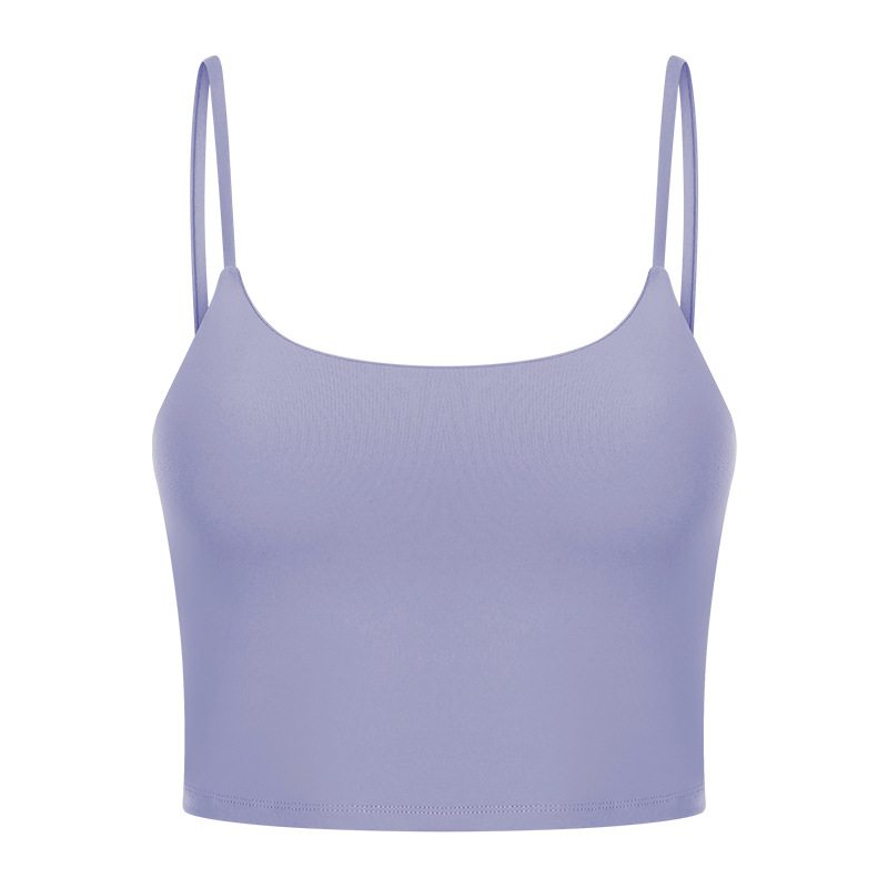 U-neckline Sexy Solid Color Yoga Bras