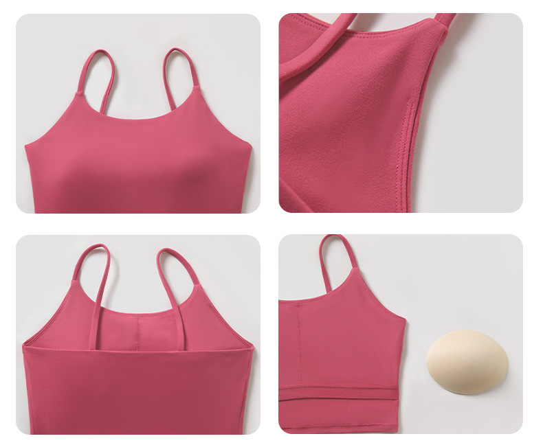 U-neckline Sexy Solid Color Yoga Bras