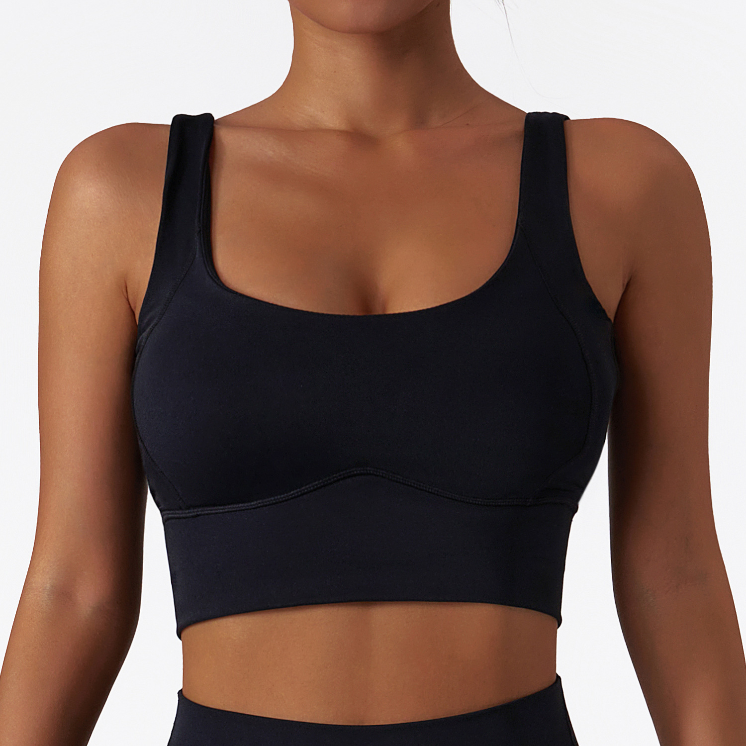 Wide Hem Soft Material Yoga Bra