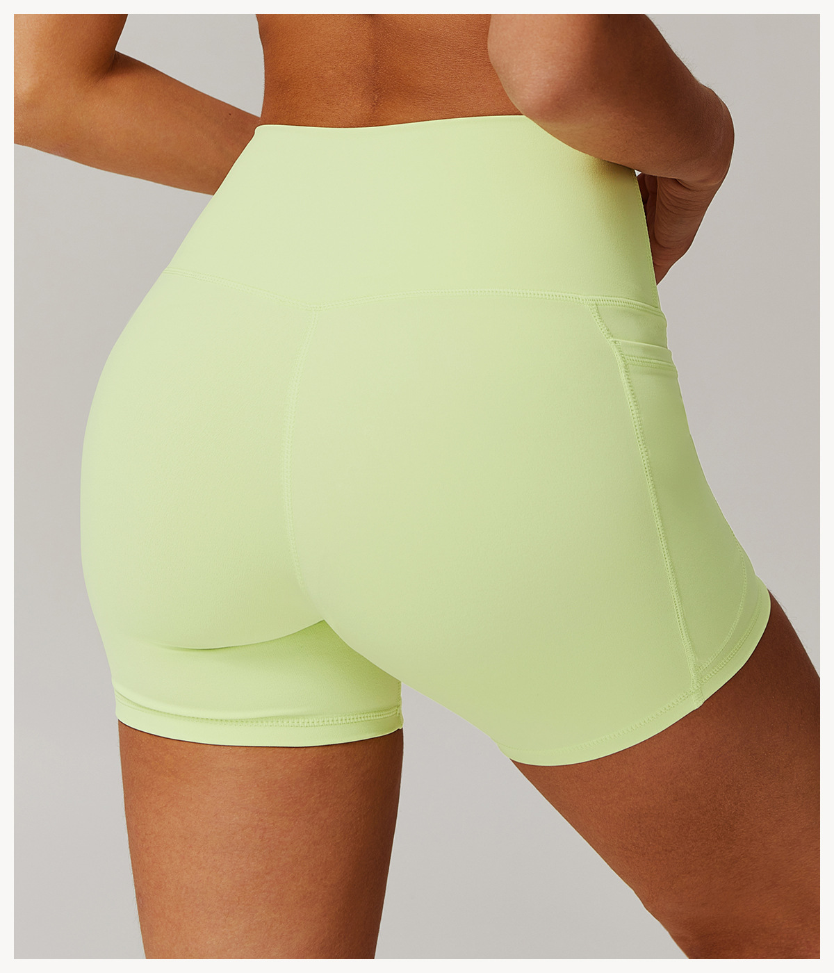 Side Pockests Soft Material Yoga Shorts