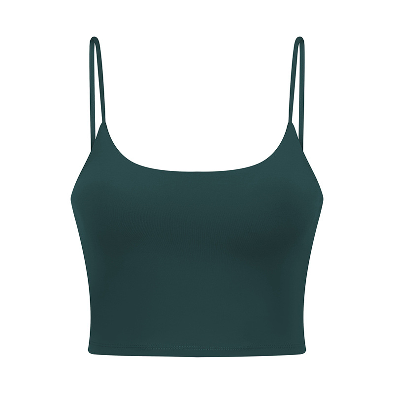 U-neckline Sexy Solid Color Yoga Bras