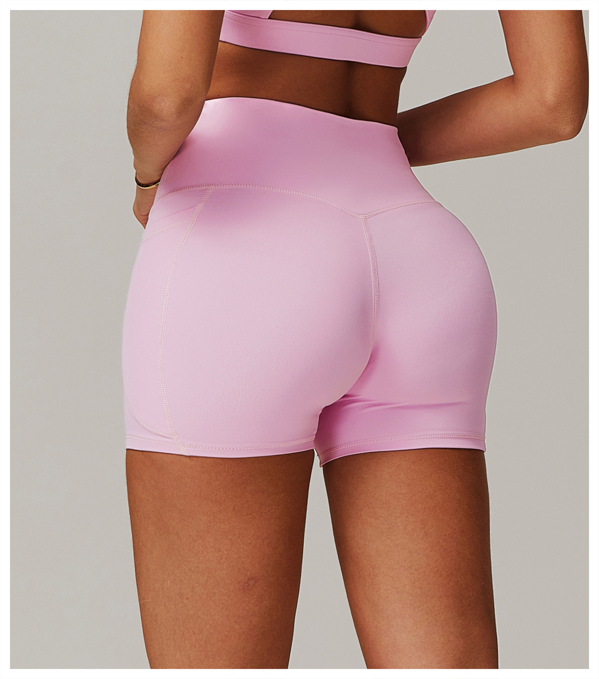 Side Pockests Soft Material Yoga Shorts