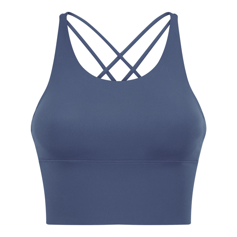 Soft Material Solid Color Sports Bras