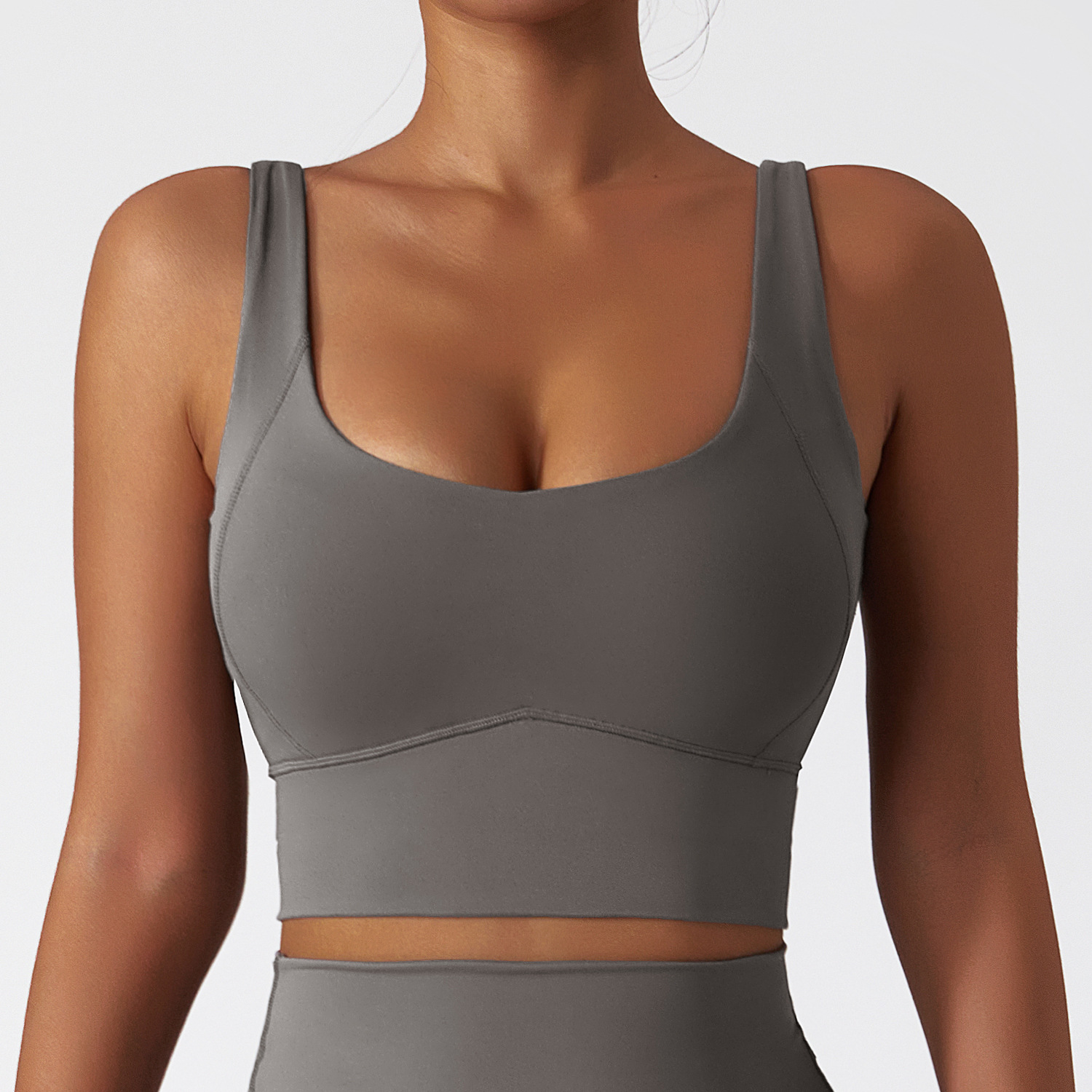 Wide Hem Soft Material Yoga Bra