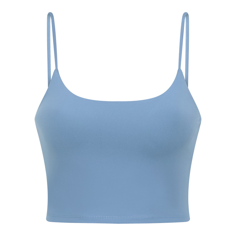 U-neckline Sexy Solid Color Yoga Bras