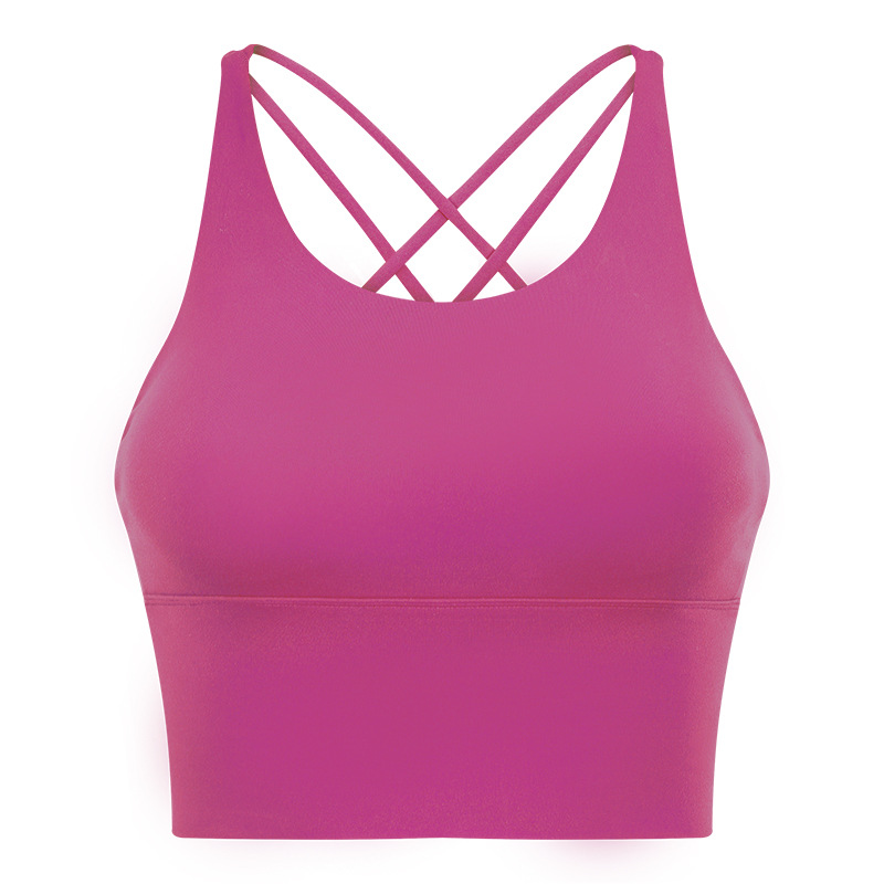 Soft Material Solid Color Sports Bras