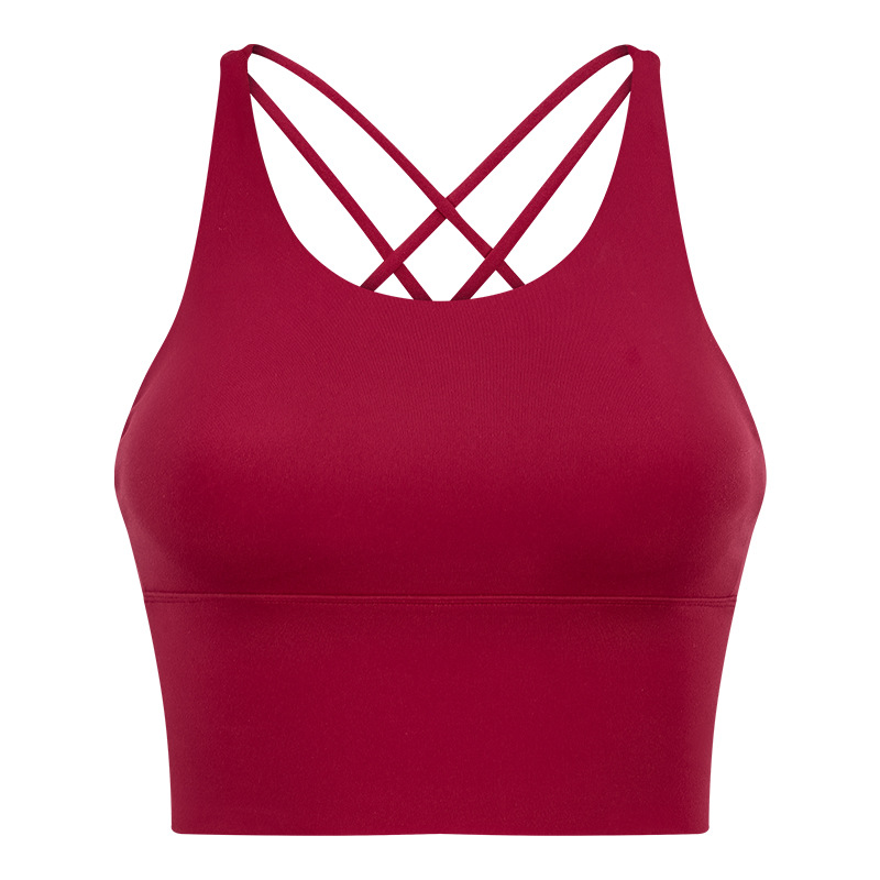 Soft Material Solid Color Sports Bras